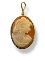 Pendant Mandile 1922 Woman Cammei  in Silver Conchiglia 2MCICM104